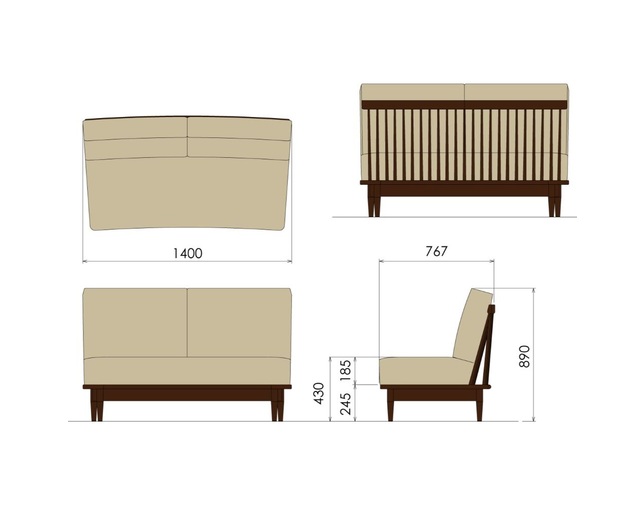 柏木工(KASHIWA) ダイニングカウチの写真