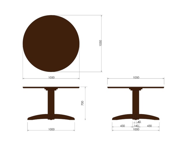 柏木工(KASHIWA) EDT 丸テーブルの写真