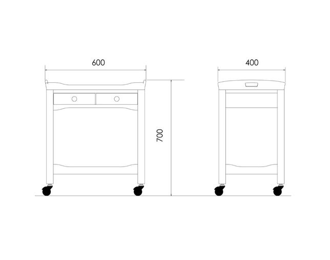 柏木工(KASHIWA) トレーワゴンの写真