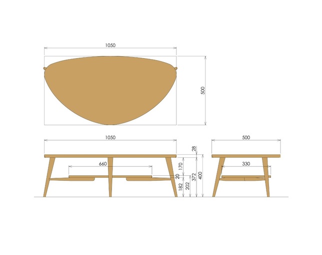柏木工(KASHIWA) LEI リビングテーブルの写真