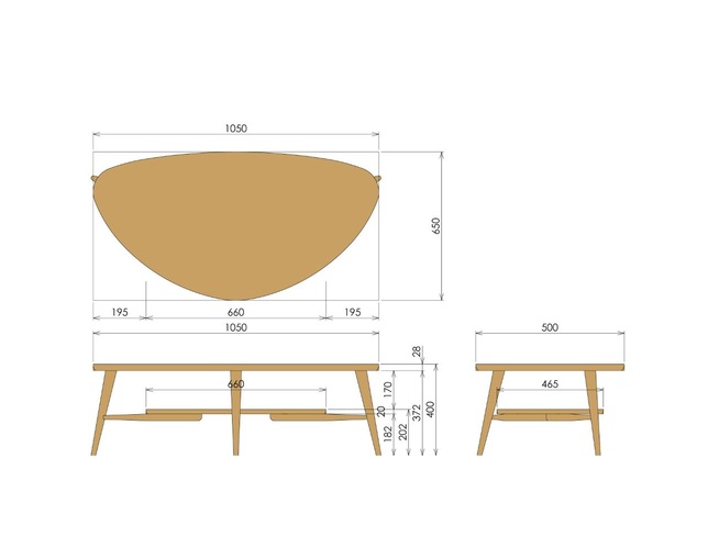 柏木工(KASHIWA) LEI リビングテーブルの写真