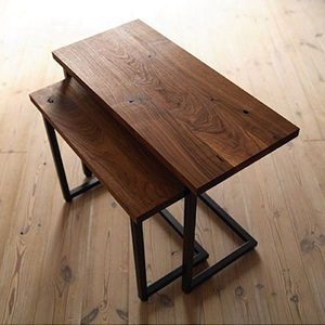 広松木工 FREX サイドテーブル ウォールナット - 机/テーブル