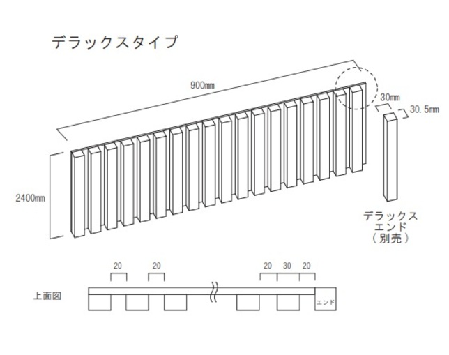 高野木工(TAKANO MOKKOU/タカノ モッコウ) ウッドリブパネルの写真