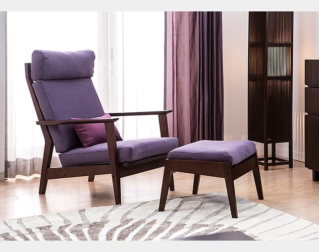 a.flat(エーフラット) Wood lounge chair ottomanの写真