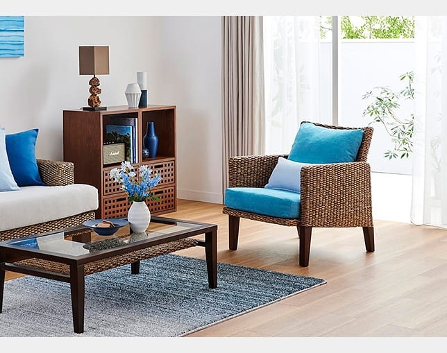 a.flat(エーフラット) MOON lounge chair (hyacinth)の写真