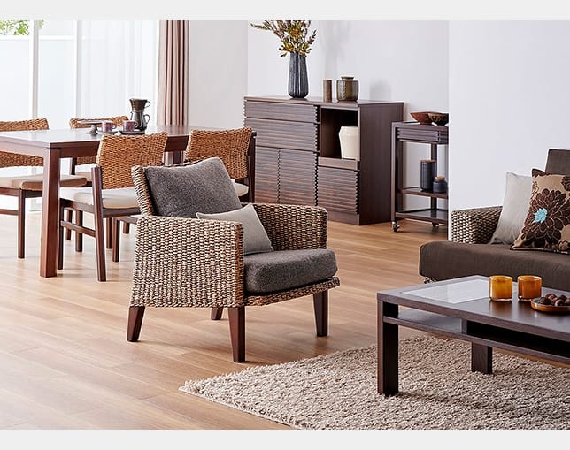 a.flat(エーフラット) MOON lounge chair (hyacinth)のメイン写真