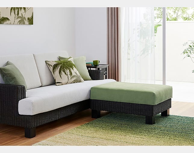 a.flat(エーフラット) SHIN sofa ottoman (rattan)の写真
