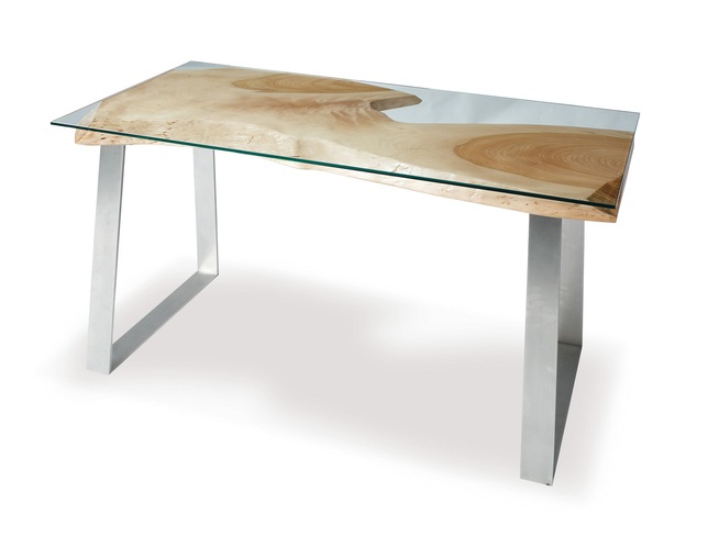 エリア(AREA) desk CORE glass topの写真