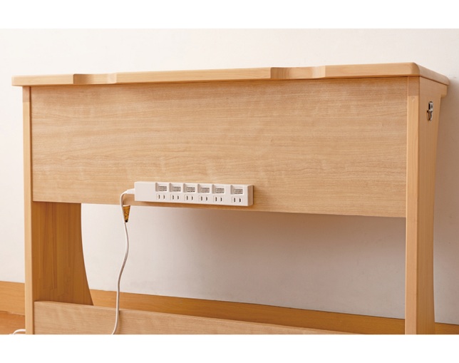 小島工芸 90ポライトワゴン付チェリーナチュラルの写真