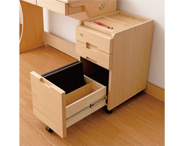 小島工芸 90ポライトワゴン付チェリーナチュラルの写真