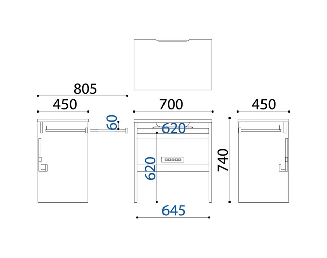小島工芸 C1D-70デスクチェリーナチュラルの写真