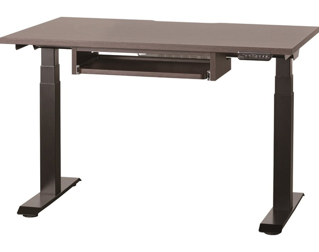 小島工芸 電動昇降デスク C1EA-110×70デスクウッデイウエンジ　脚ブラックの写真