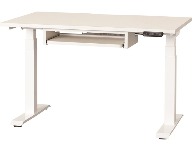小島工芸 電動昇降デスク C1EA-120×65デスクホワイト　脚ホワイトの写真
