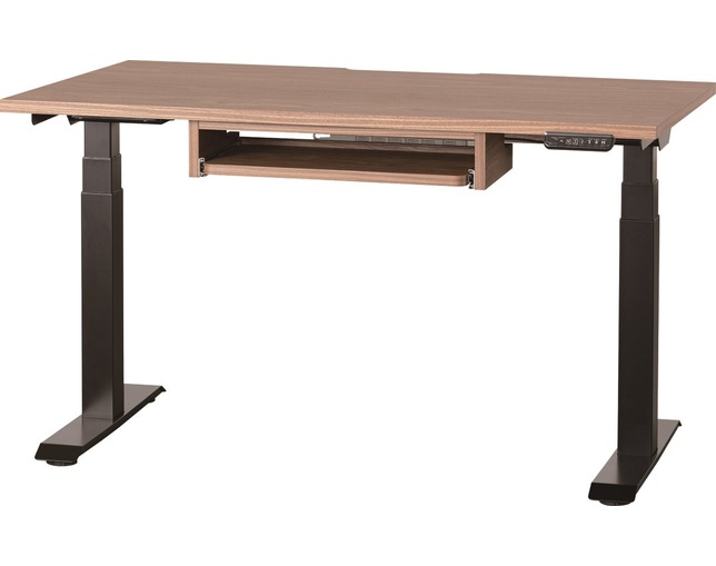 小島工芸 電動昇降デスク C1EA-130×70デスクウオールモカ　脚ブラックの写真