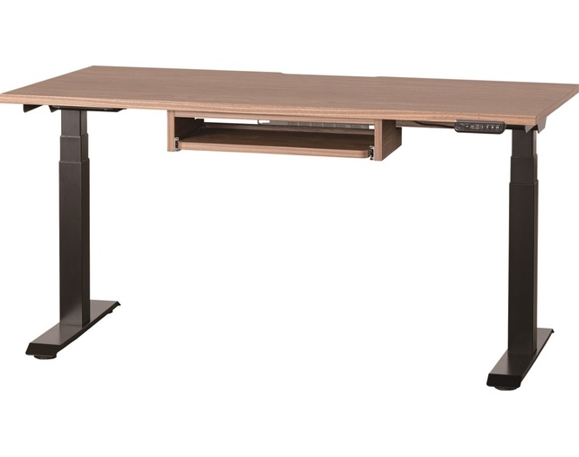 小島工芸 電動昇降デスク C1EA-150×60デスクウオールモカ　脚ブラックのメイン写真