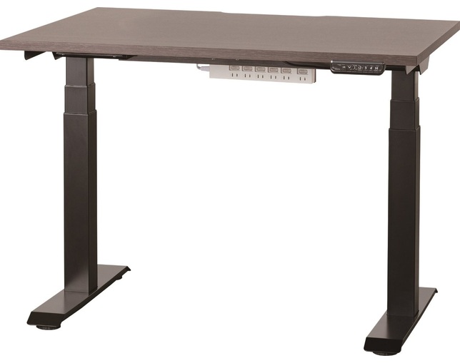 小島工芸 電動昇降デスク C1EB-100×65デスクウッデイウエンジ　脚ブラックの写真