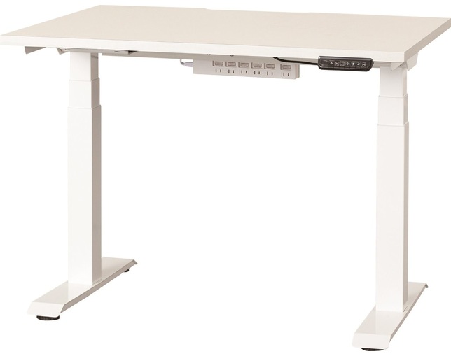 小島工芸 電動昇降デスク C1EB-100×75デスクホワイト　脚ホワイトの写真