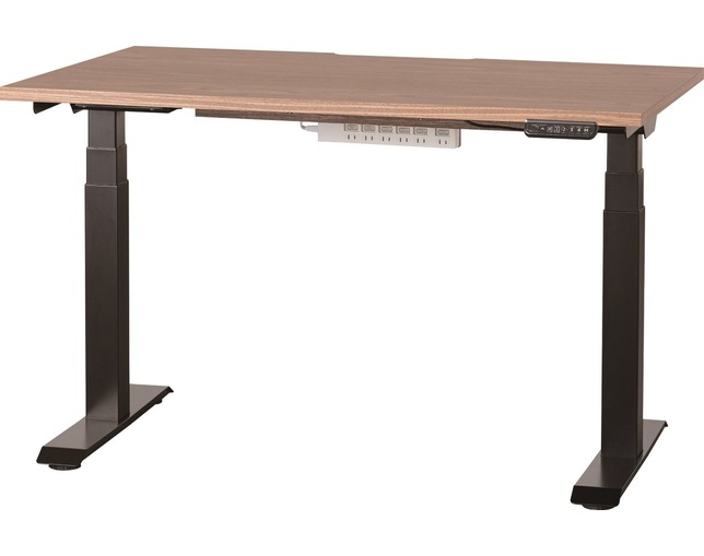 小島工芸 電動昇降デスク C1EB-120×60デスクウオールモカ　脚ブラックの写真