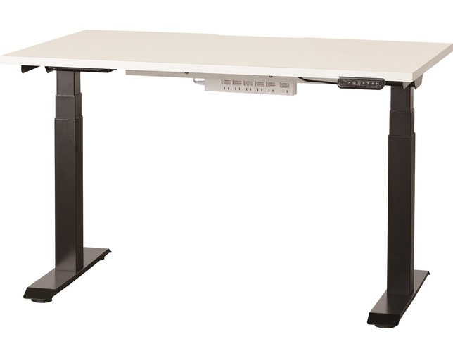小島工芸 電動昇降デスク C1EB-120×75デスクホワイト　脚ブラックの写真
