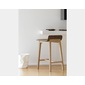 ALKI Low back stool - seat in fabric / leatherの写真