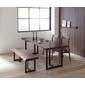 ATELIER MOKUBA ベンチ コンビスチール脚の写真