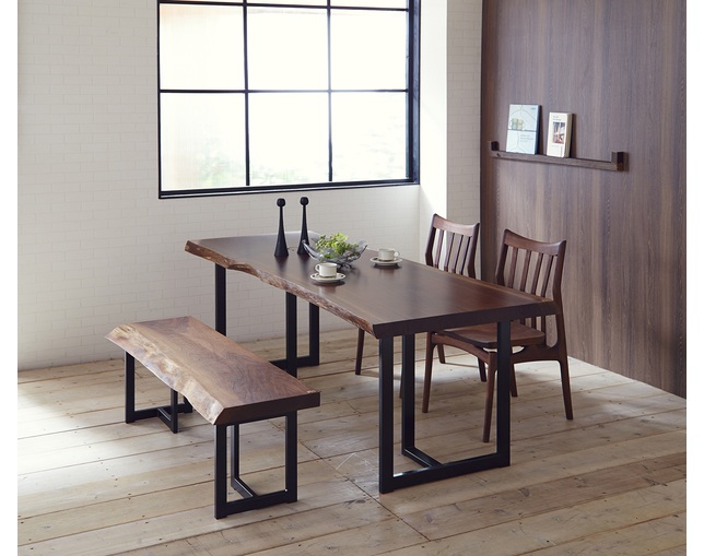 ATELIER MOKUBA(アトリエモクバ) ベンチ コンビスチール脚の写真