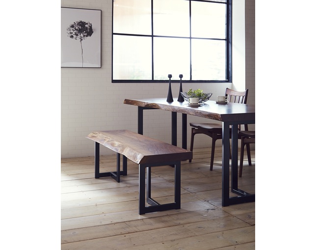 ATELIER MOKUBA(アトリエモクバ) ベンチ コンビスチール脚の写真