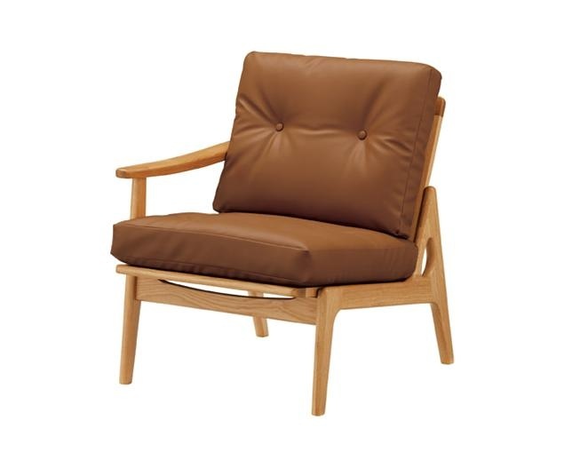 MARUNI60(マルニ60) リビングチェア シングルアーム 右 (ナチュラル)の写真