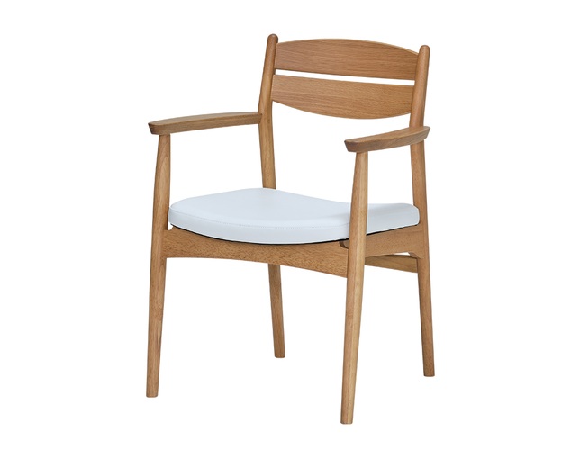 ISSEIKI(イッセイキ) SOUR-2 DINING CHAIR ARM (WO-V-NA-WH)の写真