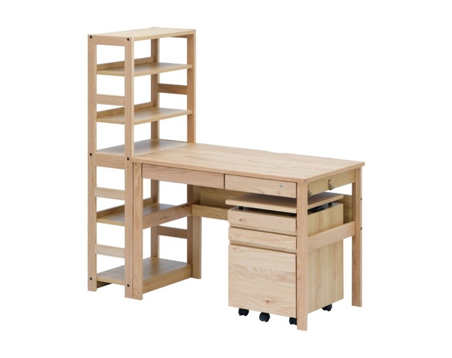 ISSEIKI(イッセイキ) 【SET】REFLE DESK 105+SHELF 58+ WAGON 42 (WO-V-NA) 3点セットの写真