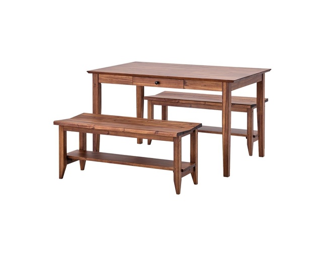 ISSEIKI(イッセイキ) 【SET】LITHIO DINING 3SET(TABLE120+BENCH×2)の写真