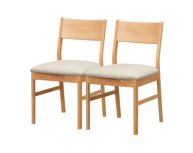 ISSEIKI(イッセイキ) 【SET】PUINE DINING CHAIR 2脚SET (AL-NA-04BE)の写真
