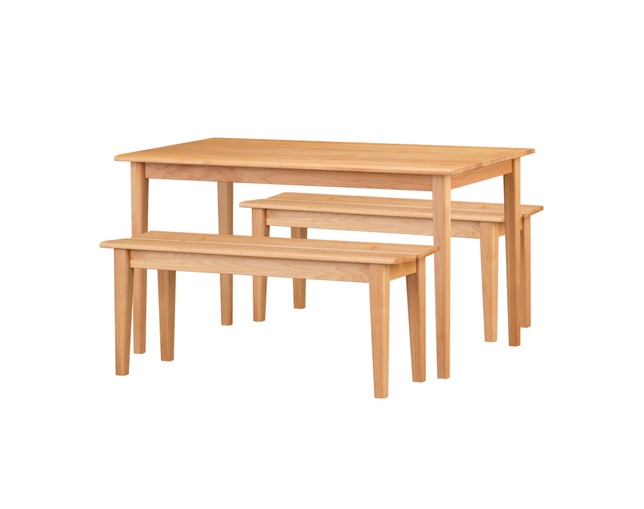 ISSEIKI(イッセイキ) 【SET】PUINE DINING 3SET (DT125+BENCH×2)(AL-NA)の写真