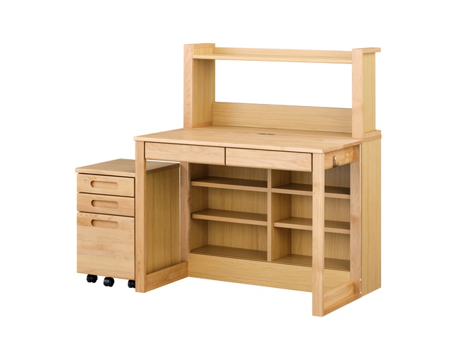 ISSEIKI(イッセイキ) L-DESK PLUS DESK+WAGON+RACK(NA) 3点SETの写真