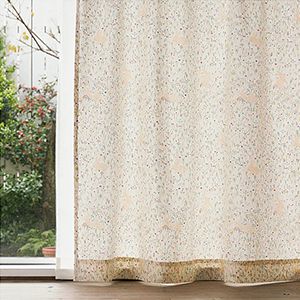 【美品】カーテン_クォーターリポート_quarter report_2枚_北欧 透け感の美しい小窓・カフェカーテン＜レースフロート＞ ＜1枚