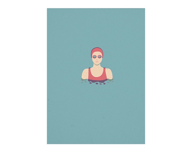 PAPER COLLECTIVE(ペーパーコレクティブ) Paper Collective（ペーパーコレクティブ）ポスター The Swimmer 02（スイマー）50×70cm の写真