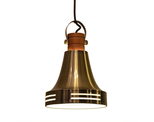 ルチェルカ(Lu Cerca) Wood Bell 1灯 ANTIQUE BRASSの写真