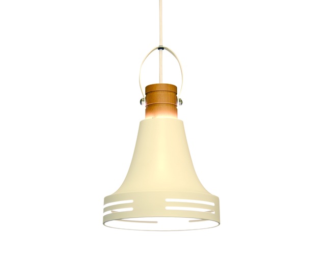 ルチェルカ(Lu Cerca) Wood Bell 1灯 WHITEの写真