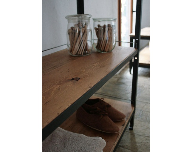 ラスティック(Rustic) アイアンブックシェルフLの写真