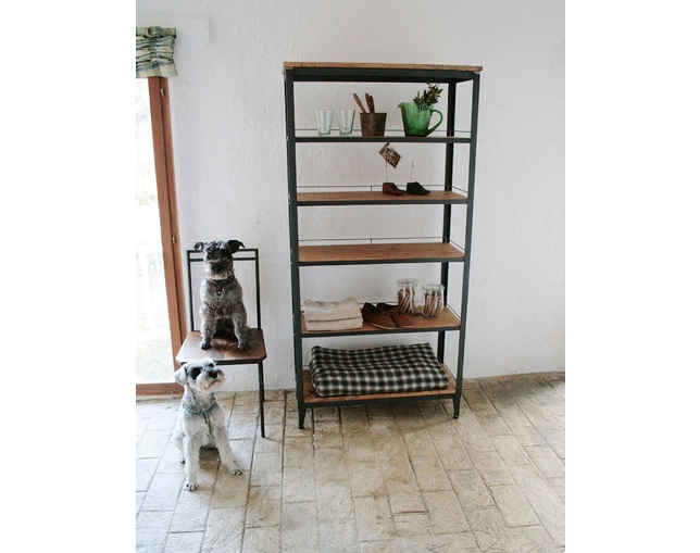 ラスティック(Rustic) アイアンブックシェルフLの写真