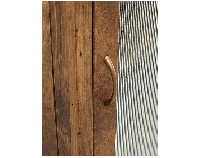 ラスティック(Rustic) 木製ガラスキャビネットの写真