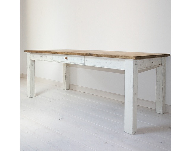 ラスティック(Rustic) 国産オーダー家具 ラスティックパイン スクエアレッグテーブル ～1500×～900の写真