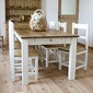 Rustic 国産オーダー家具 ラスティックパイン スクエアレッグテーブル ～1600×～800の写真