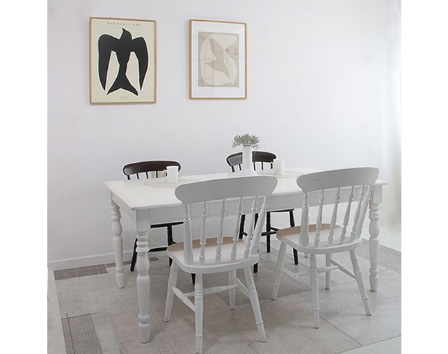 ラスティック(Rustic) 国産オーダー家具　RUSTICシリーズ　ターンドレッグ　TLO TABLE　カラー塗装　～1600×～900の写真