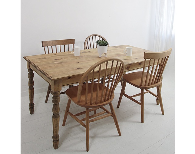 ラスティック(Rustic) 国産オーダー家具　RUSTICシリーズ　ターンドレッグ　TLO TABLE　～1400×～700の写真