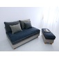Mコレクション Mコレクション　クッション付きカバーリングソファ　FUTON SOFA グレー W1600の写真