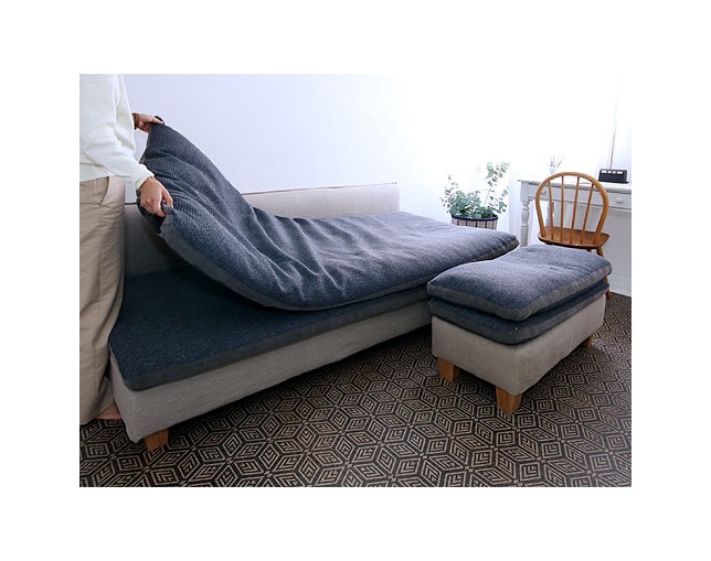 Mコレクション(エムコレクション) Mコレクション　クッション付きカバーリングソファ　FUTON SOFA グレー W1600の写真