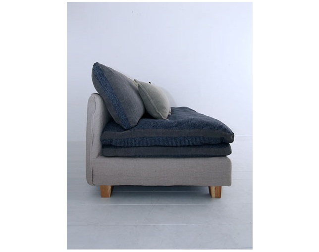 Mコレクション(エムコレクション) Mコレクション　クッション付きカバーリングソファ　FUTON SOFA グレー W1600の写真