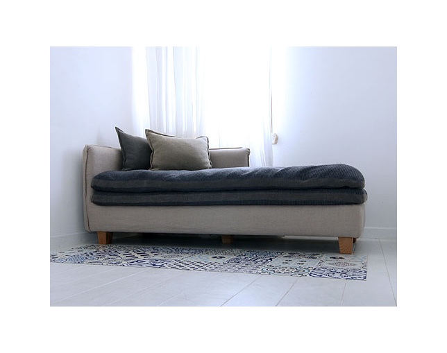Mコレクション(エムコレクション) Mコレクション　クッション付きカバーリングソファ　FUTON SOFA グレー コーナータイプ(向かって右側)の写真