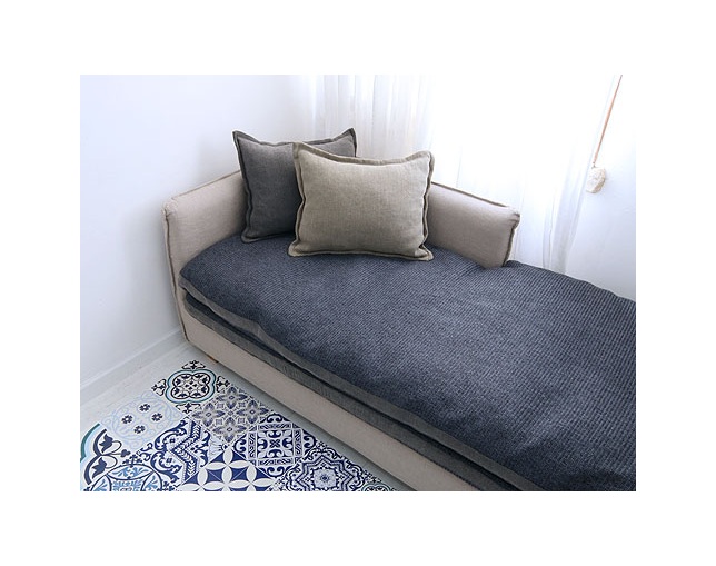 Mコレクション(エムコレクション) Mコレクション　クッション付きカバーリングソファ　FUTON SOFA グレー コーナータイプ(向かって右側)の写真